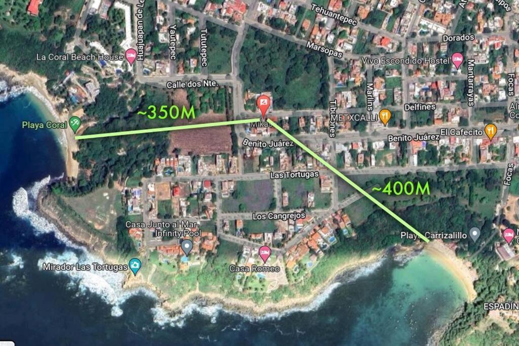 Studio -Trees At Mikasa- Near Beach, Pool, Fast Wifi, Ac & King Bed Puerto Escondido  Exteriör bild